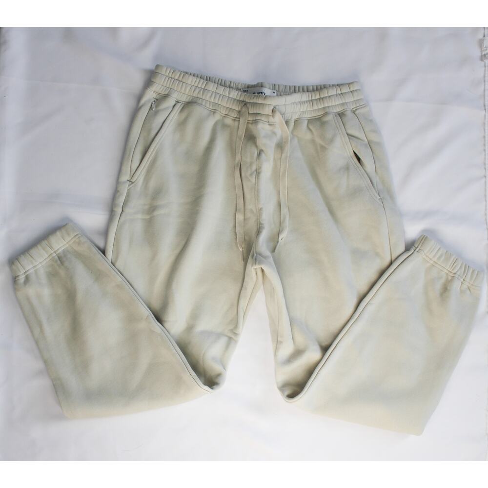 Hollister Men's Jogger Sweatpants White Size M Soft Fleece NEW no tags